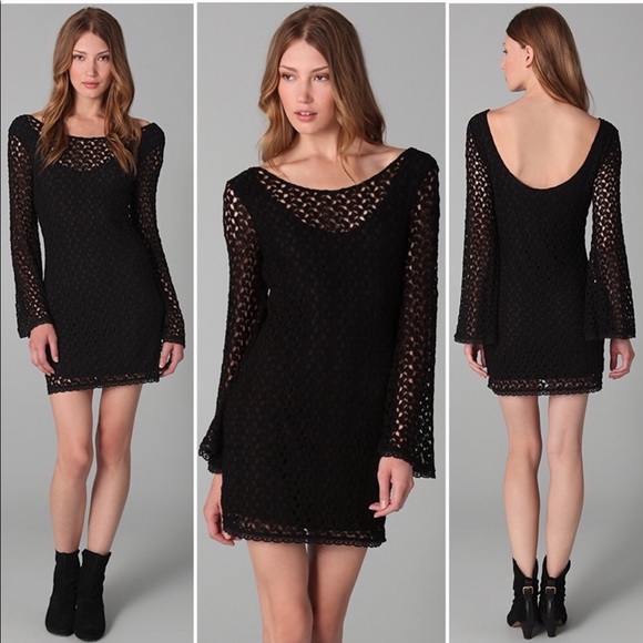 Free People Dresses & Skirts - Free People Gypsy Lace crochet bell sleeve dress